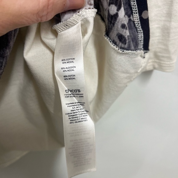 ZENERGY Elsie Beaded Paisley Top Chicos size 2 is US 12/L - Picture 6 of 10